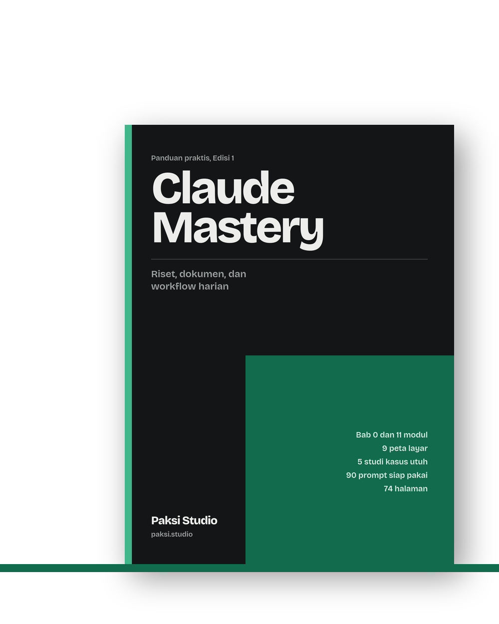 Buku Claude Mastery di rak Paksi.Studio